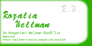 rozalia wellman business card